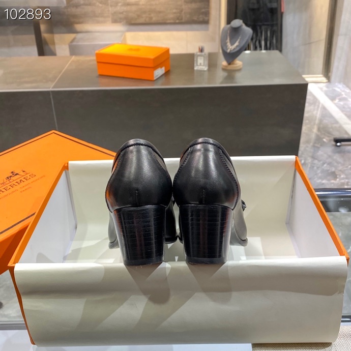 HERMES DAUPHINE 70 LOAFER BLACK