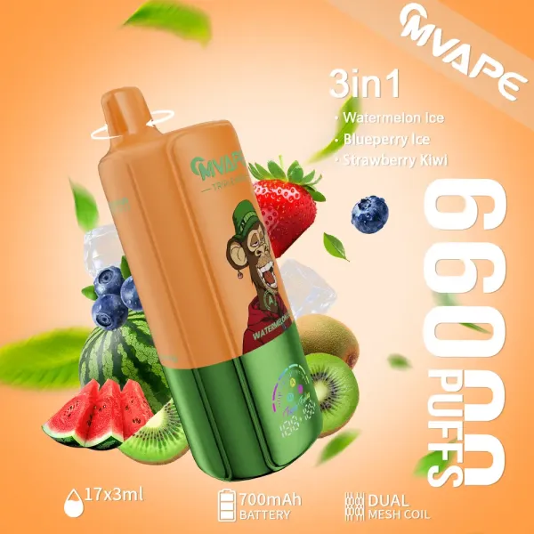 CRYSTAL MARY Pulse Triple 66000 66K Puffs Disposable Vapes 3in1 Taste
