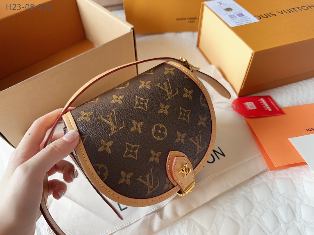 Louis Vuitton Tambourine Shoulder Bag Brown 18Cm M44860