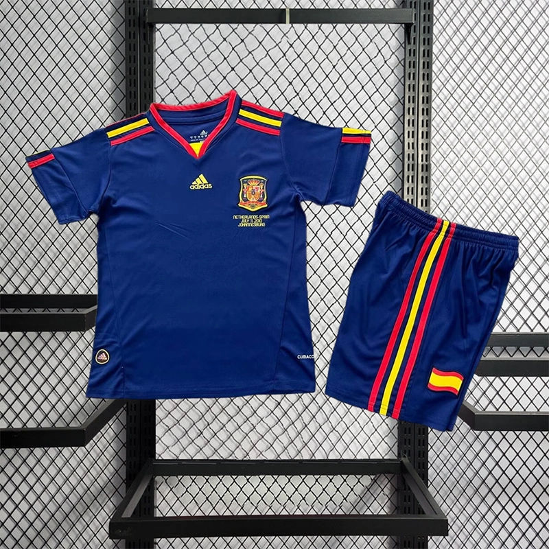 Retro Kids 2010 Kids Spain Away Football jersey retro