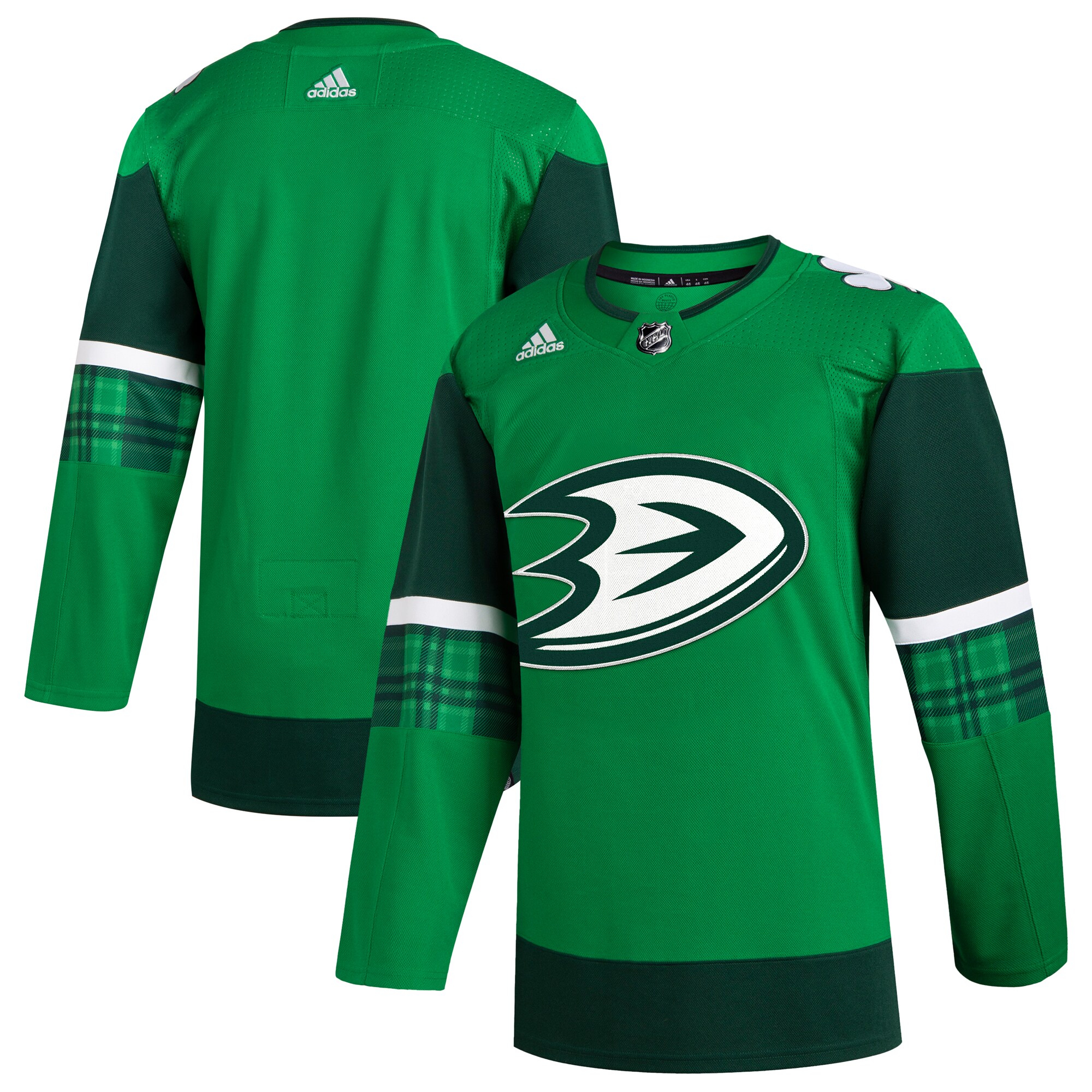 Anaheim Ducks adidas 2023 St. Patrick’s Day Primegreen Authentic Jersey – Kelly Green