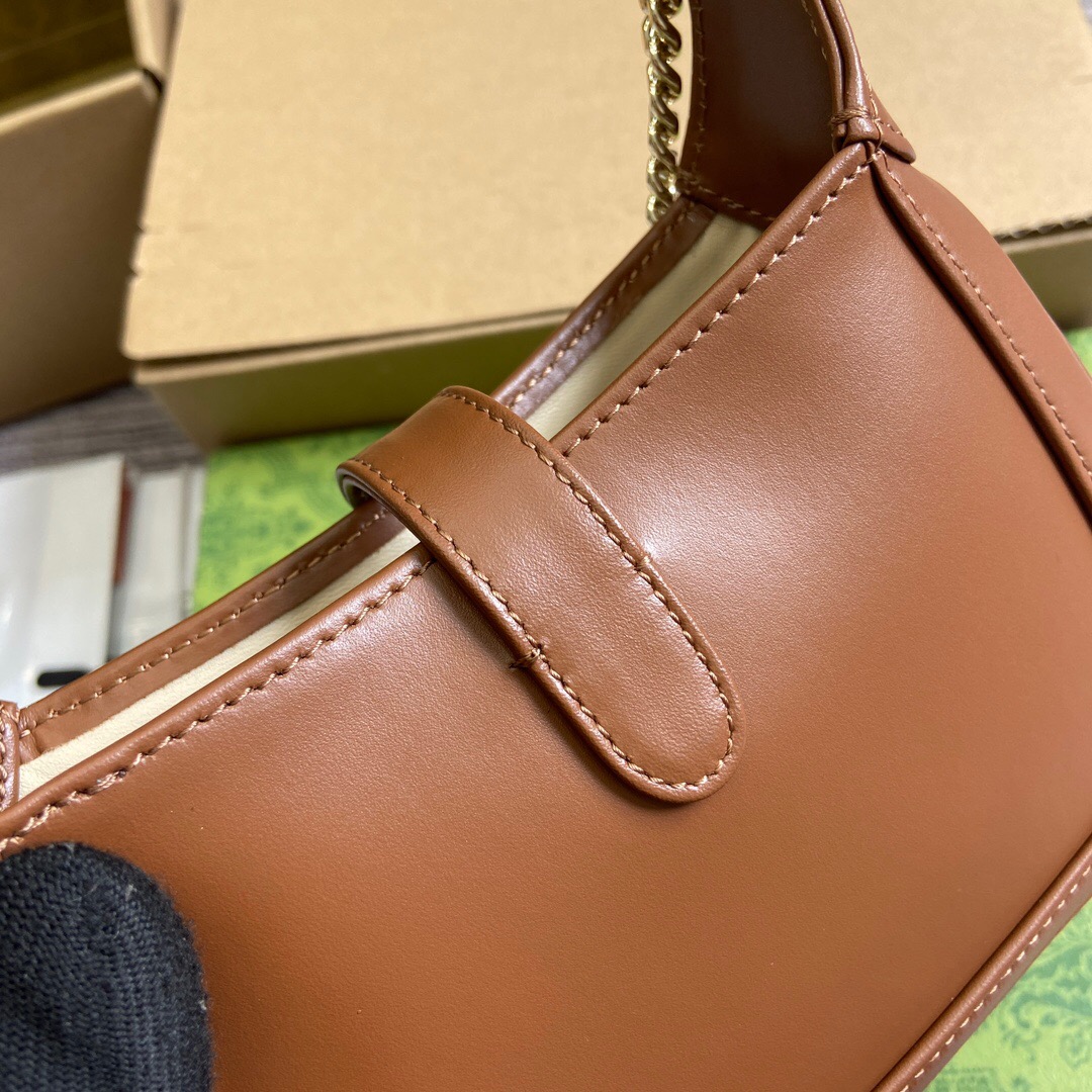 Gucci Jackie 1961 Mini Hobo Bag Brown 19cm