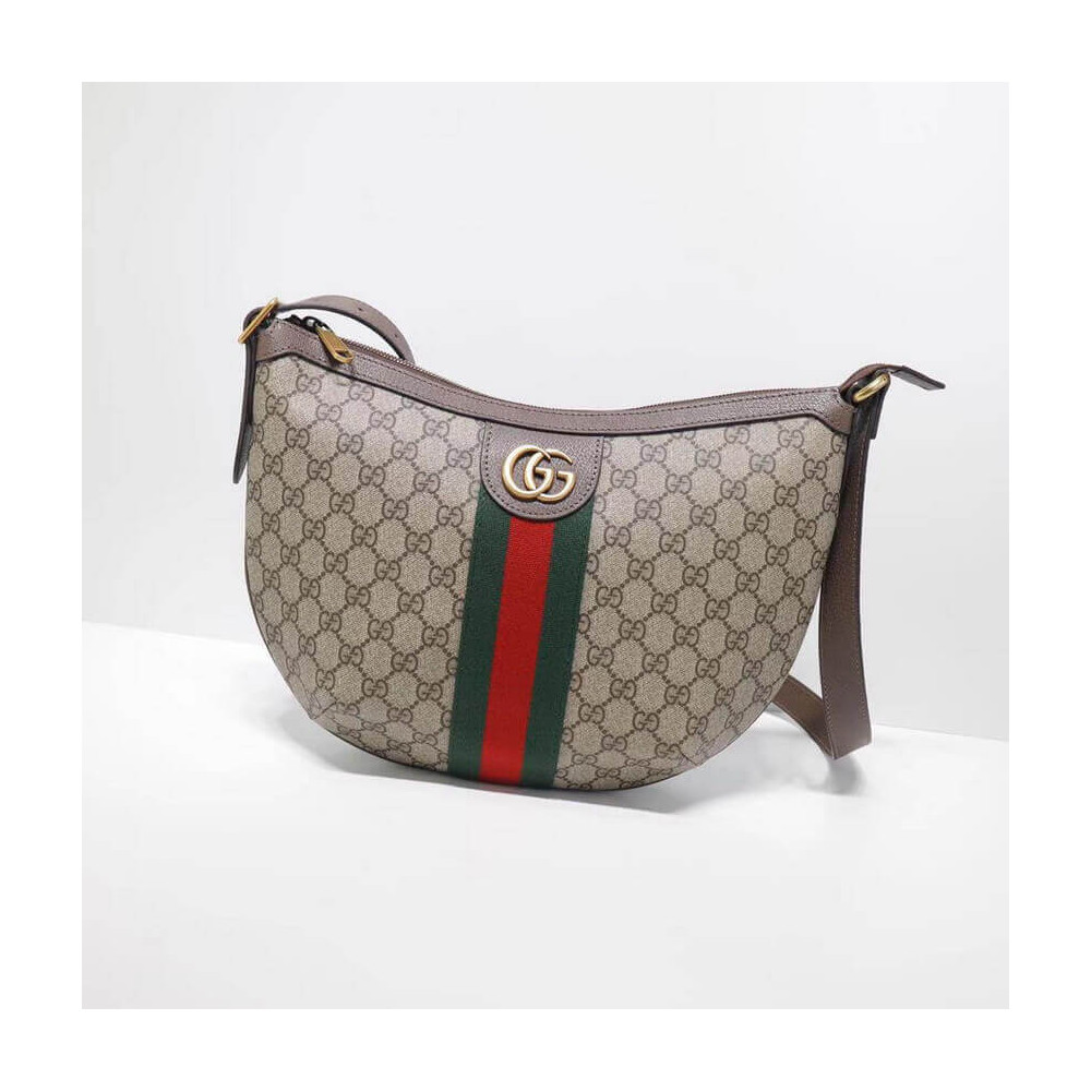 Gucci Ophidia GG Small Shoulder Bag Brown