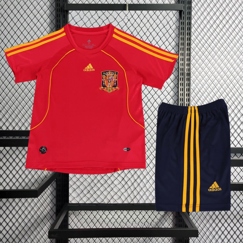 Retro KIDS 2008 KIDS Spain Home football jersey retro