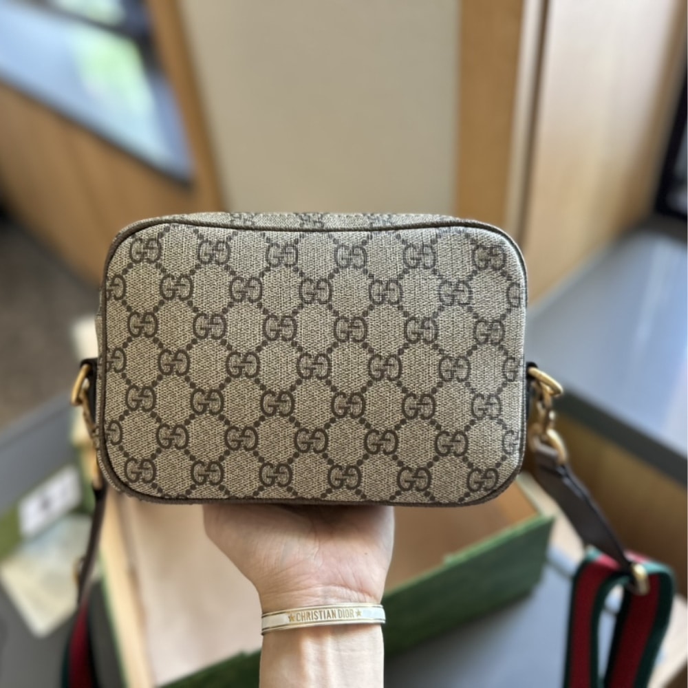 Gucci Ophidia Gg Mini Bag Beige Ebony 20Cm