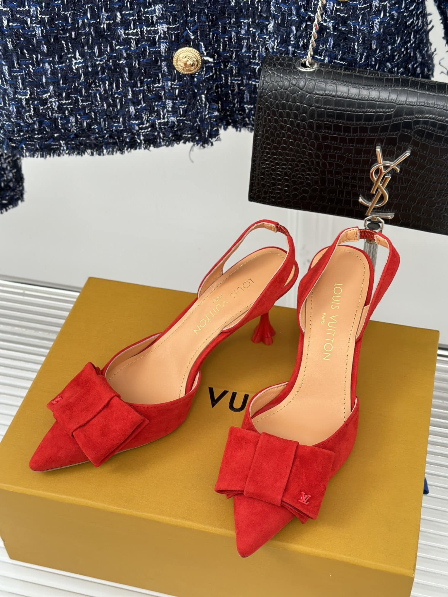 Louis Vuitton Blossom Slingback Pump Red 1Ac89N
