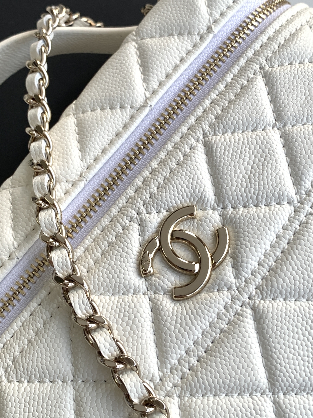 Chanel 25C Vanity Case White 20cm
