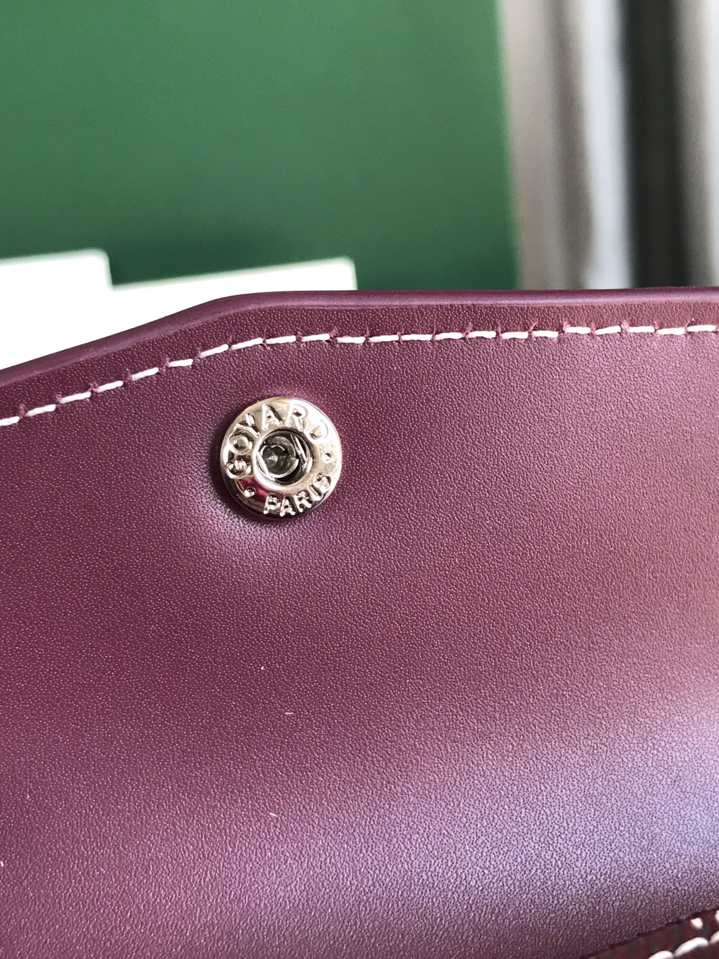 Goyard Saint-Gabriel Wallet 12 Cm Wine Red Calfskin And Goyardine Canvas 12cm