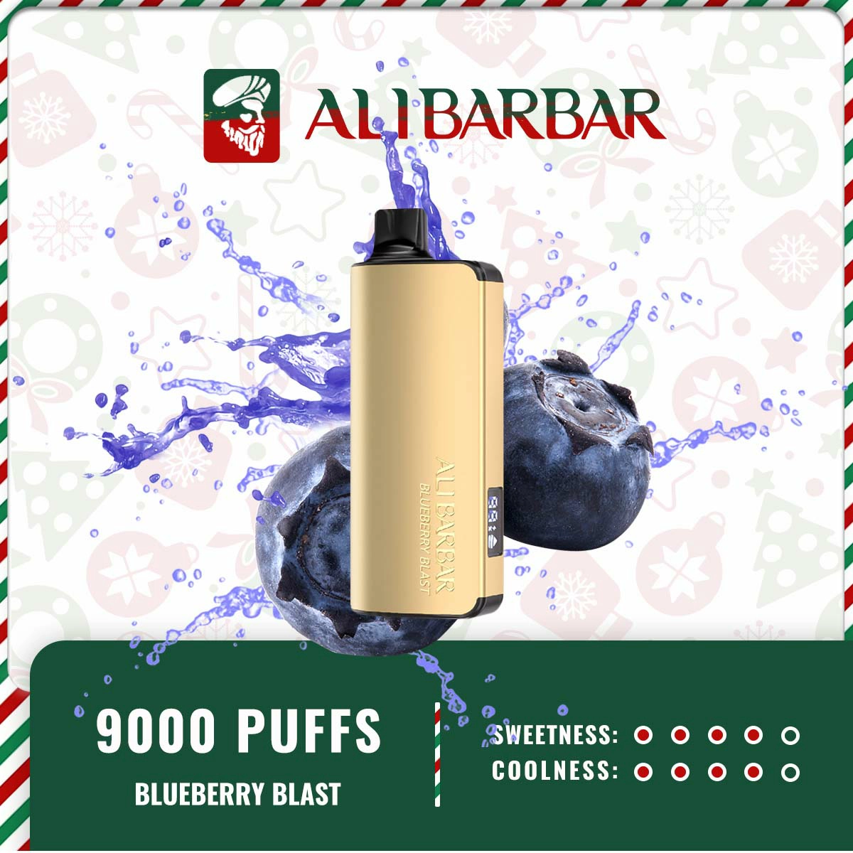Alibarbar Ingot 9000 Puffs – Blueberry Blast Ice