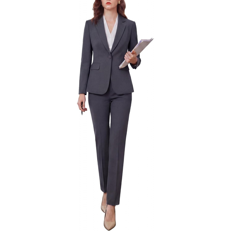 Women's 2 Piece Pants Suit - Wrinkle-Free Business