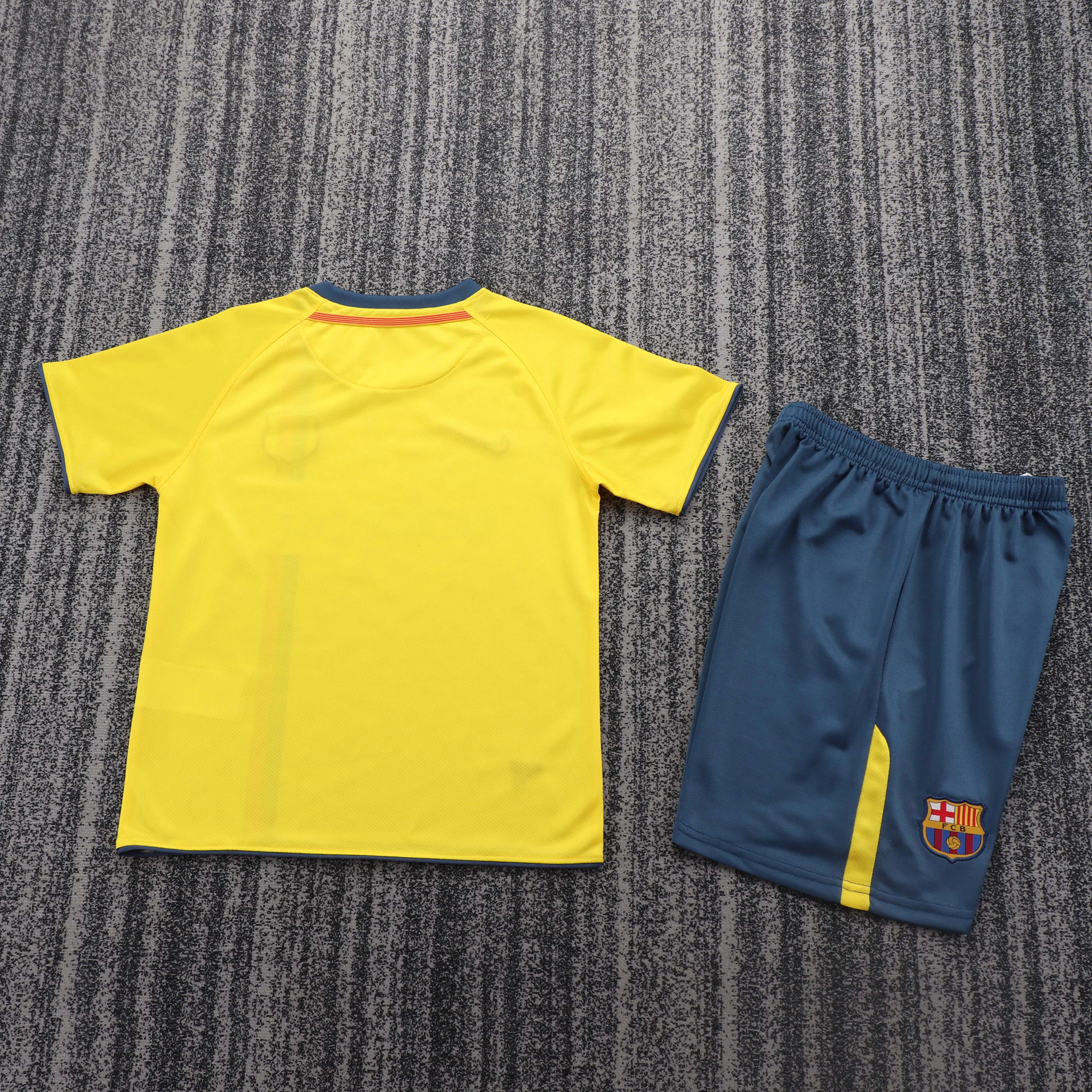 Retro Kids 2008-09 Kids Barcelona Away Football jersey retro