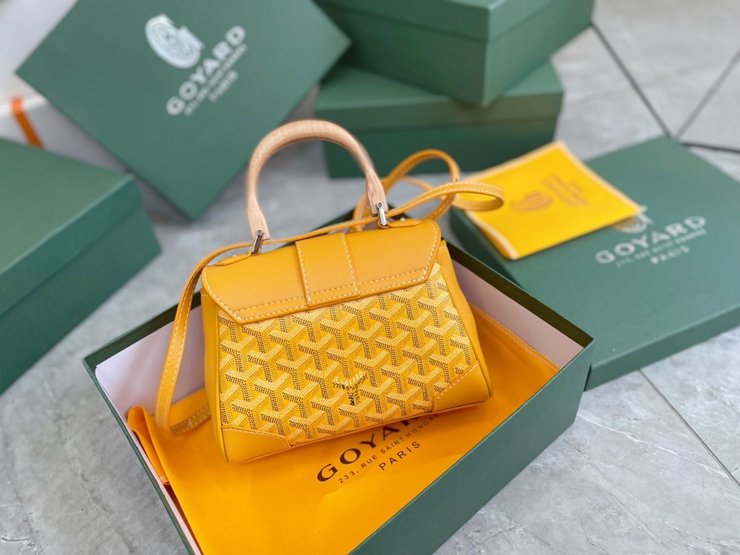 GOYARD SAÏGON SOUPLE MINI BAG YELLOW 20CM