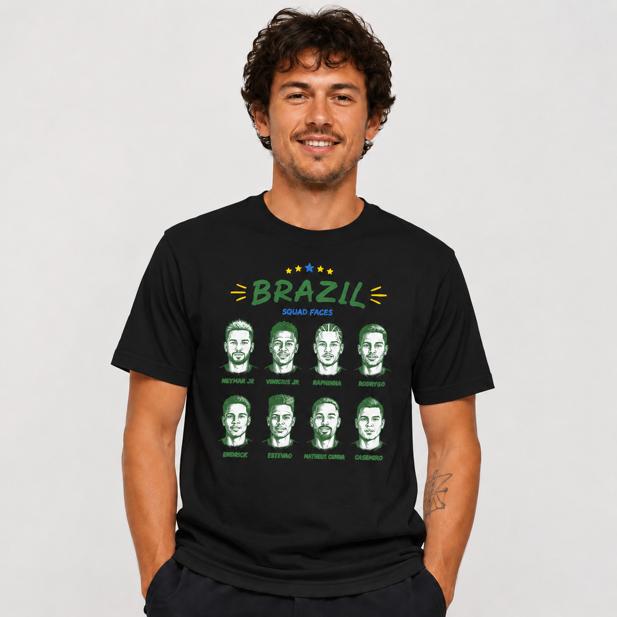 Brazilian Player Pure Cotton T-Shirt – Limited-Time Offer
