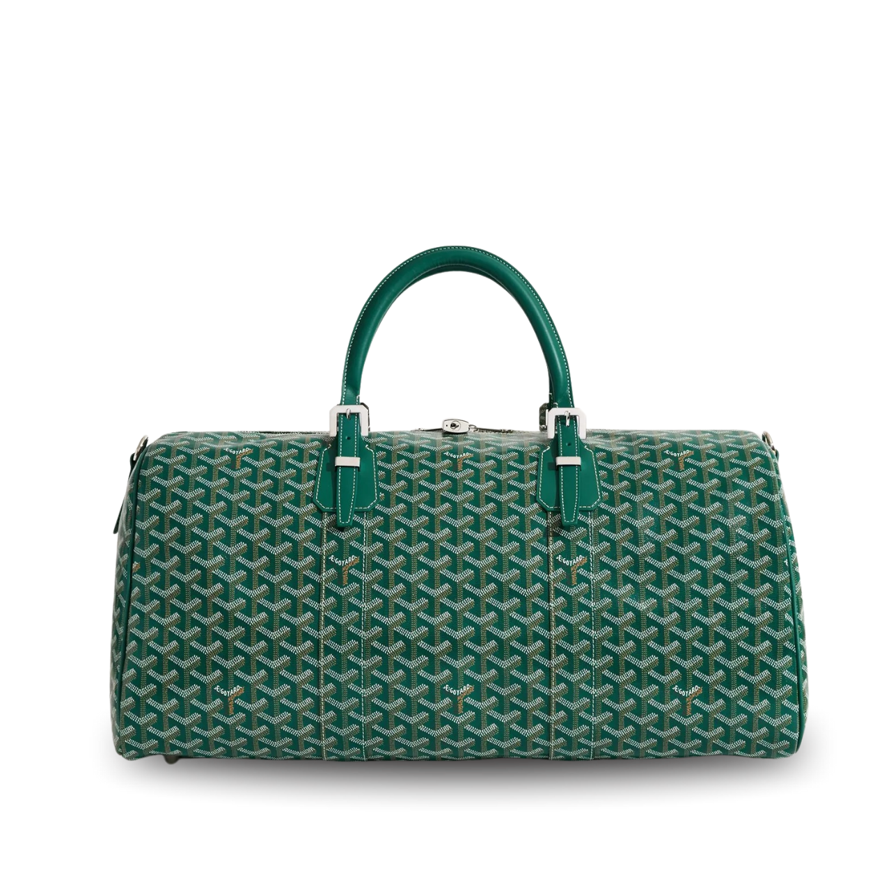 Goyard Boston 50cm Bag Green Goyardine Canvas And Calfskin Trim