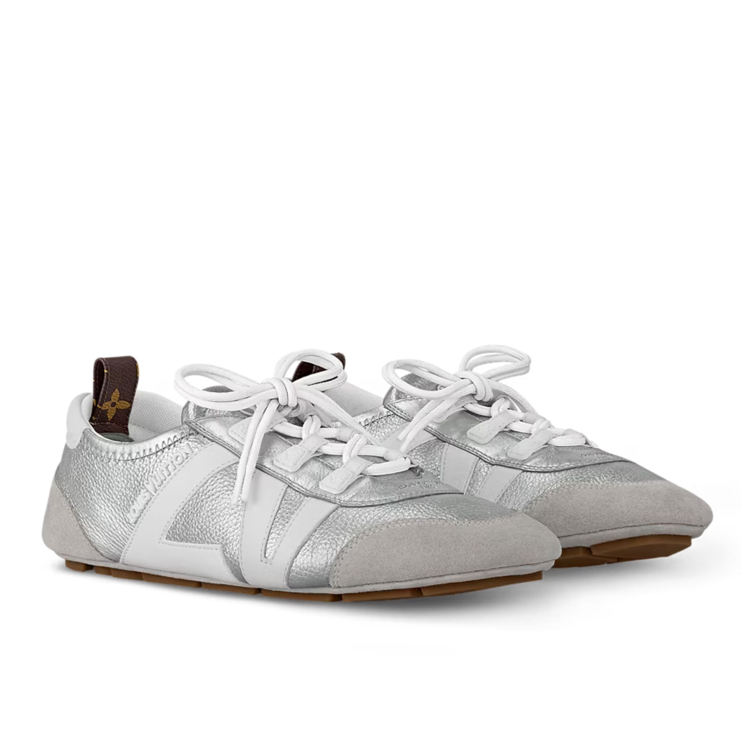 Louis Vuitton Sneakerina Silver White – Women’s Slim Sneakers