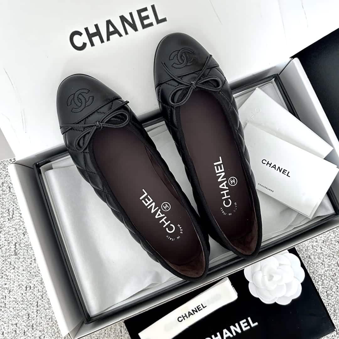 Chanel Ballerina Flats Black G26250 X01725 94305