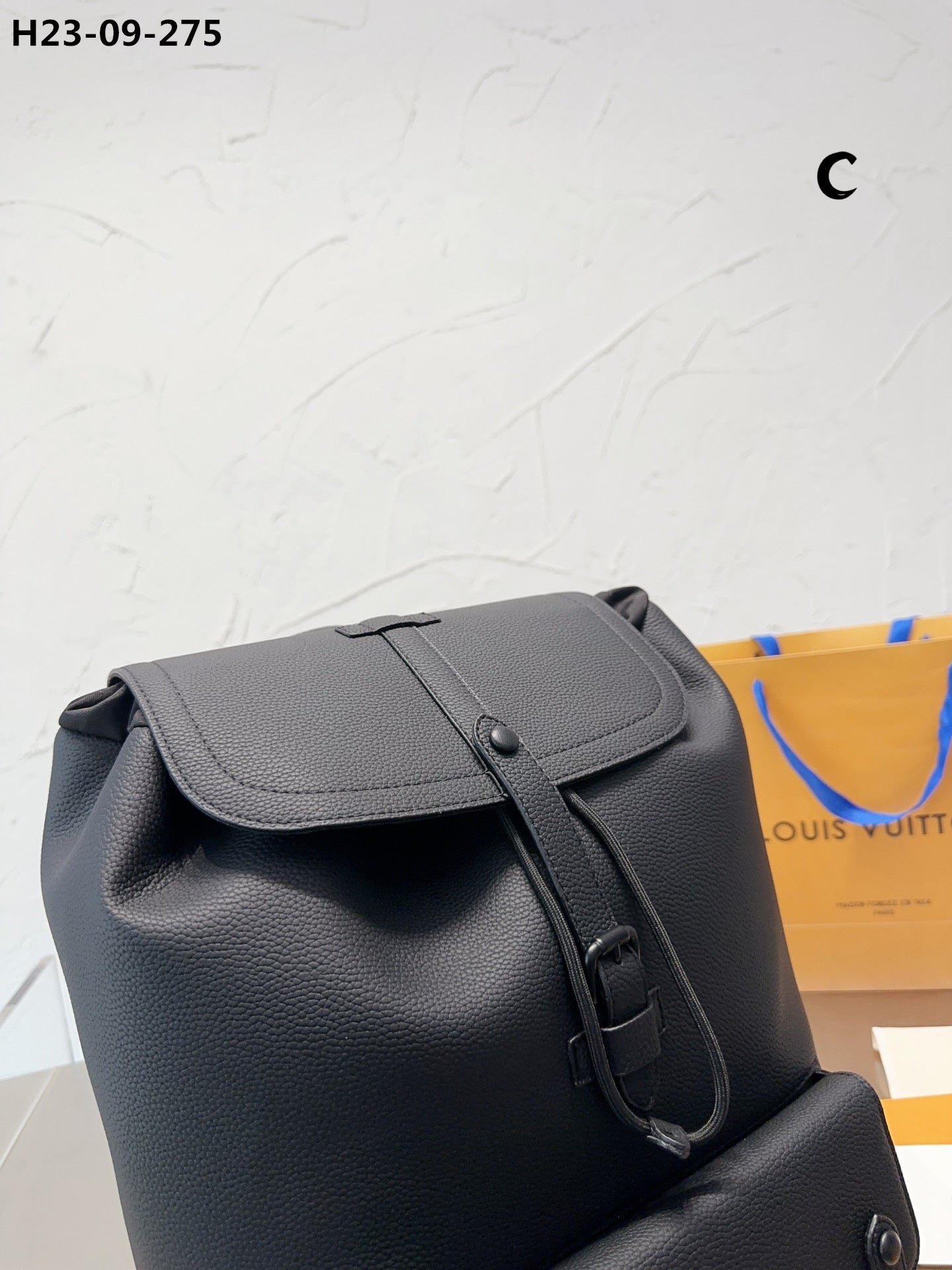 Louis Vuitton Christopher Slim Backpack Rucksack Taurillon Leather Black 40Cm M58644 For Men