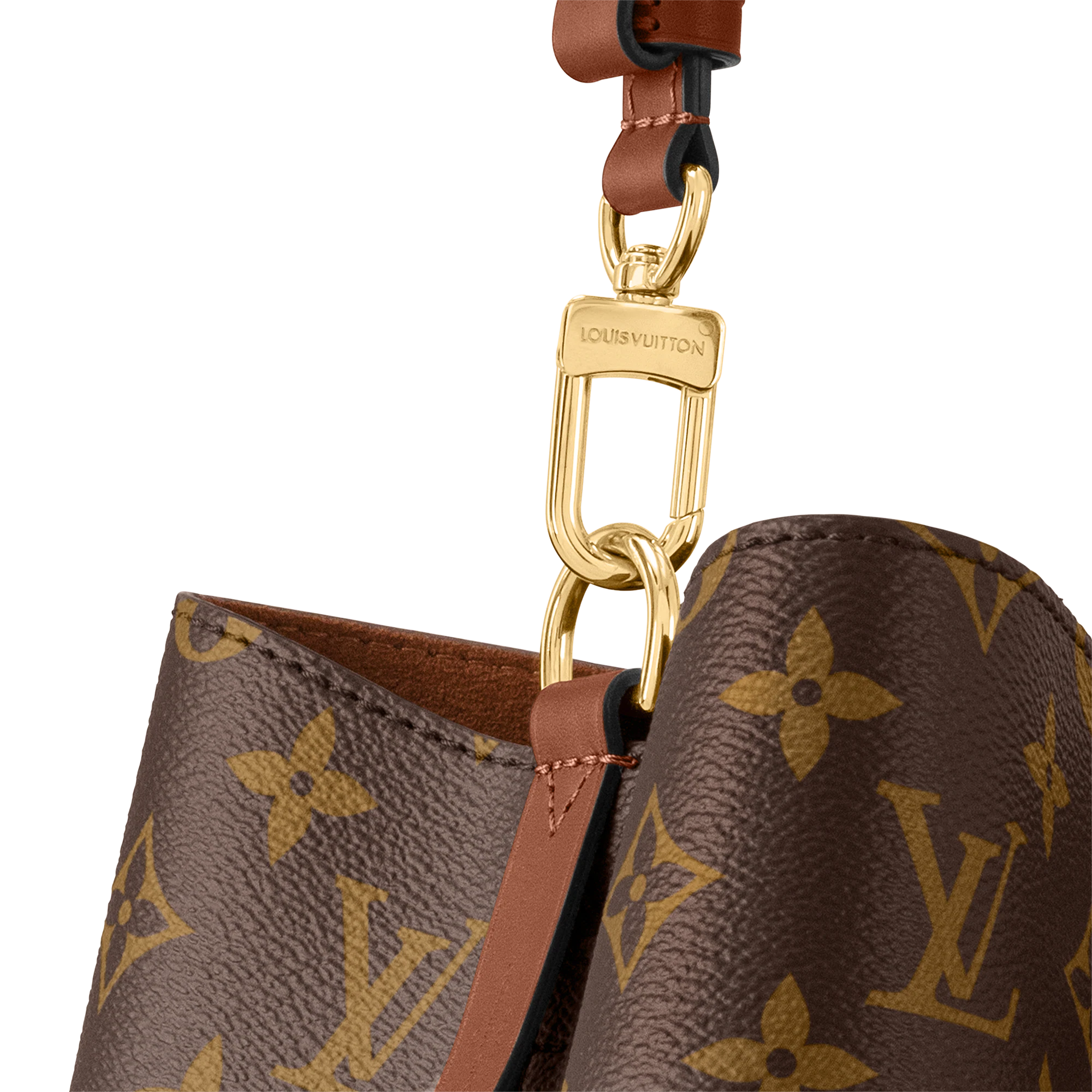 Louis Vuitton Luxury Monogram Canvas And Leather Handbag Neonoe Caramel