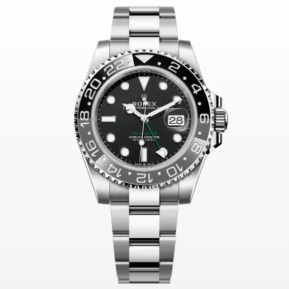 Rolex Bruce Wayne GMT Master II 126710grnr-0004 Black/Grey two-tone ceramic bezel Stainless Steel on Oyster (40mm)