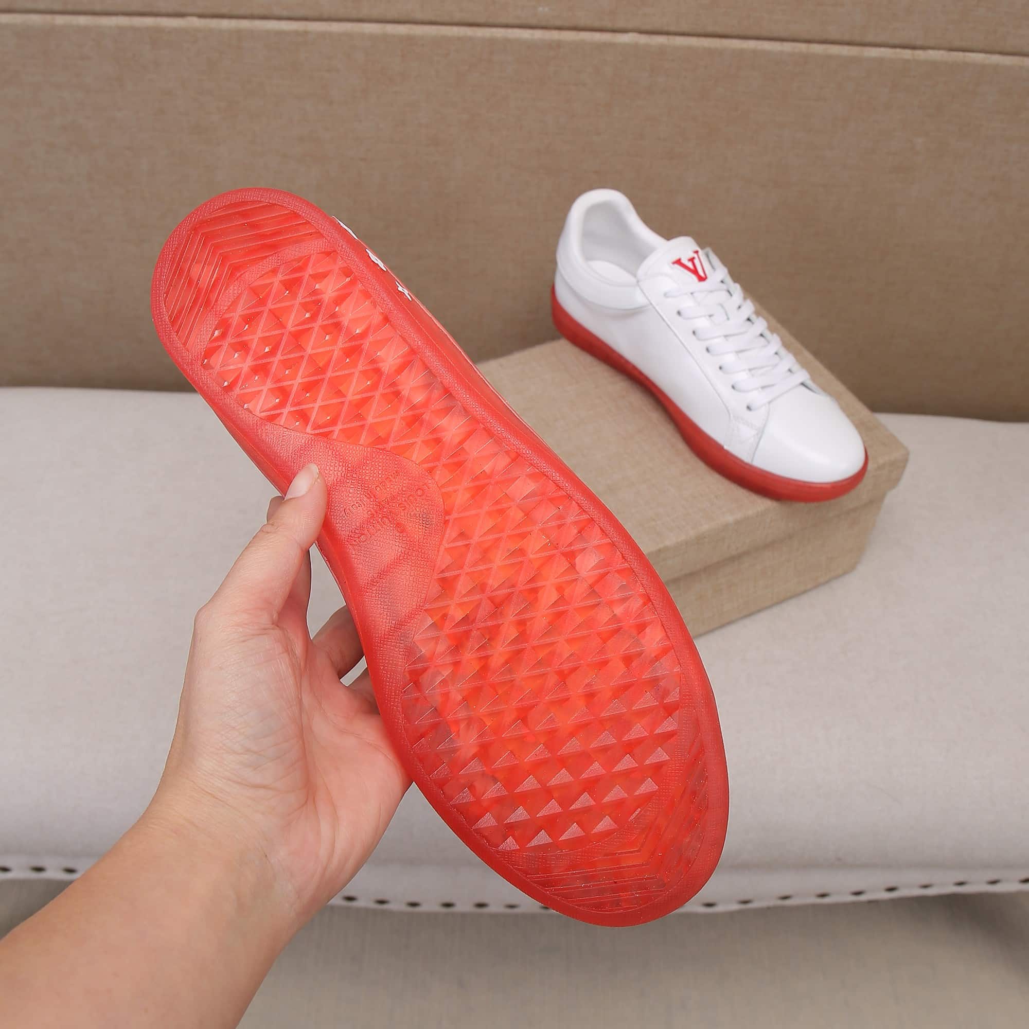 Louis Vuitton Luxembourg Samothrace Trainers Red 1A9Fyn