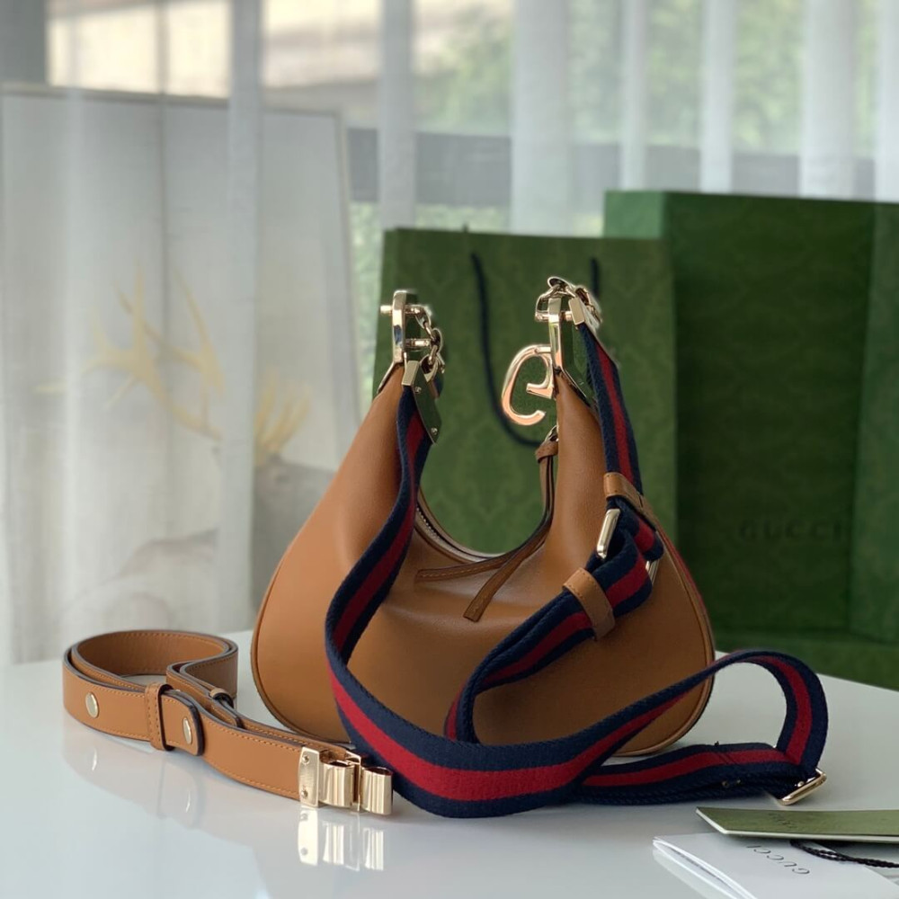 Gucci Brown Leather Attache Small Shoulder Bag 23cm