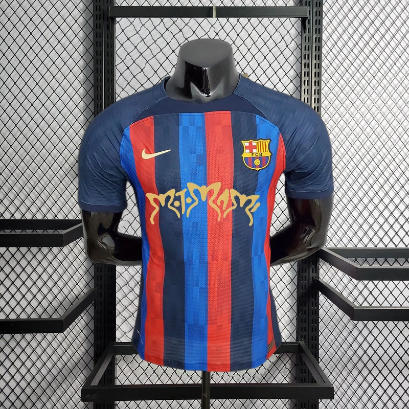 Player 2022-23 Barcelona Home LEWANDOWSKI O.DEMBELE PEDRI PATRI JORDI ALBA Football jersey
