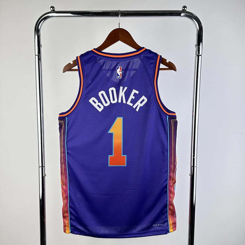 2024 NBA Phoenix Suns 1 BOOKER Basketball Jersey