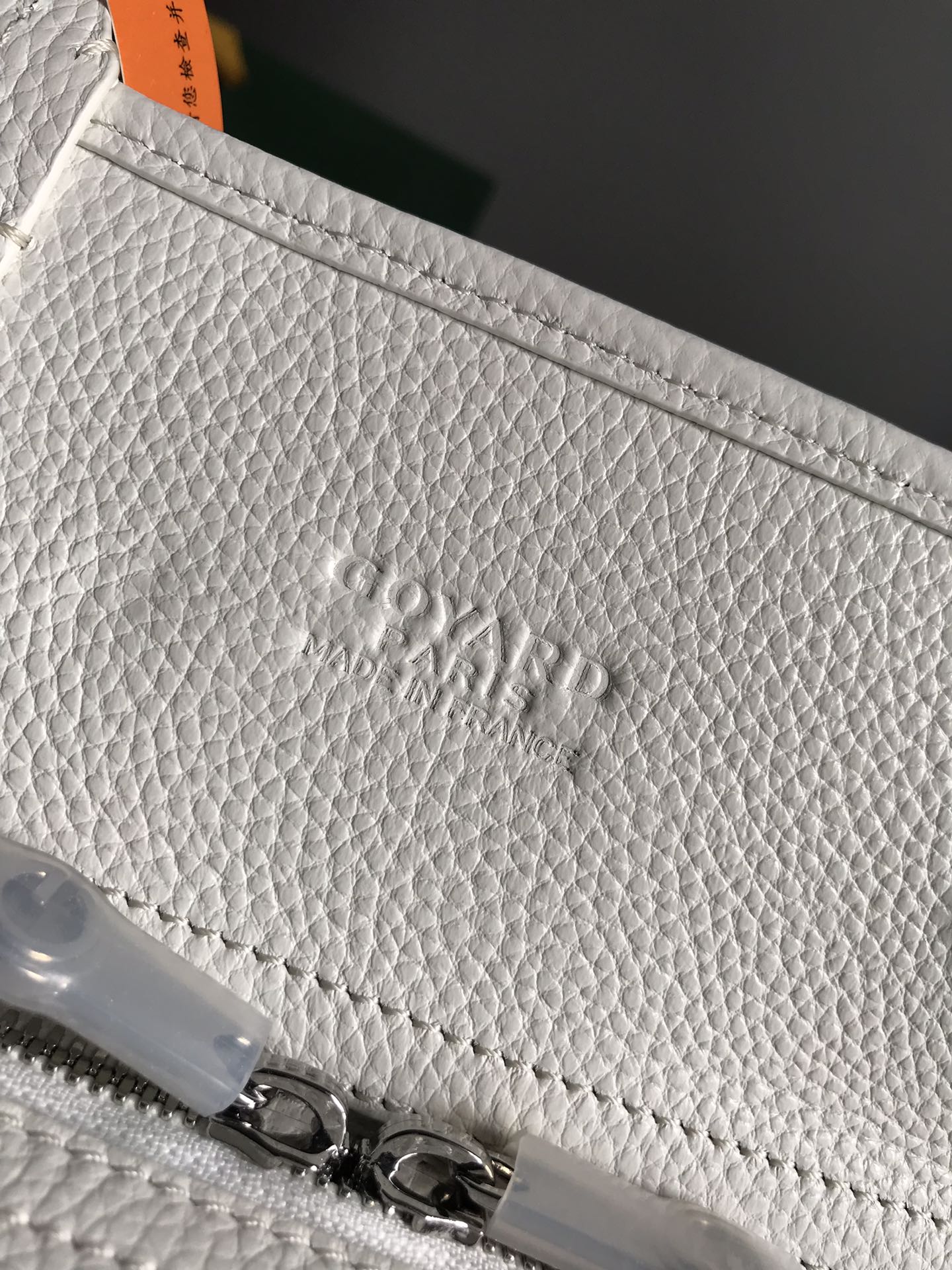 Goyard Hardy Pm Bag 40 Cm White Goyardine Canvas And Taurillon Leather Trim
