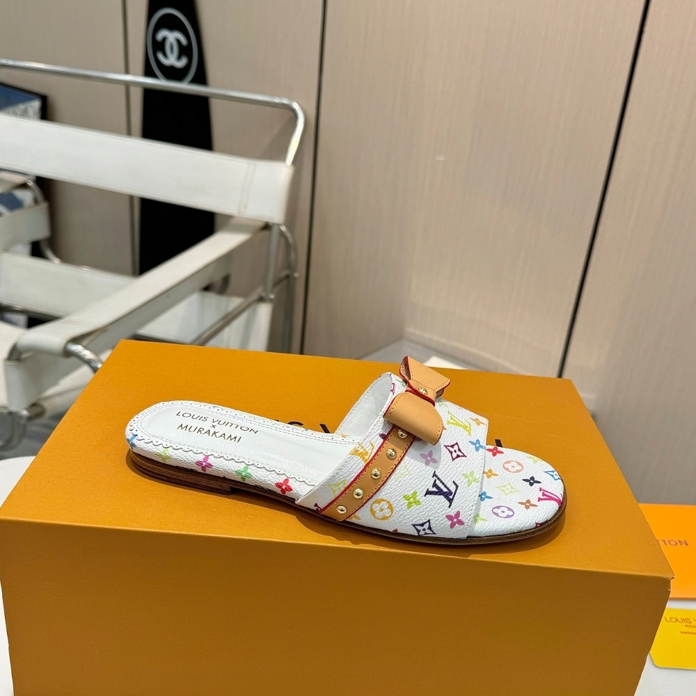 Louis Vuitton X Takashi Murakami 6Am Flat Mule White 1Agzuv
