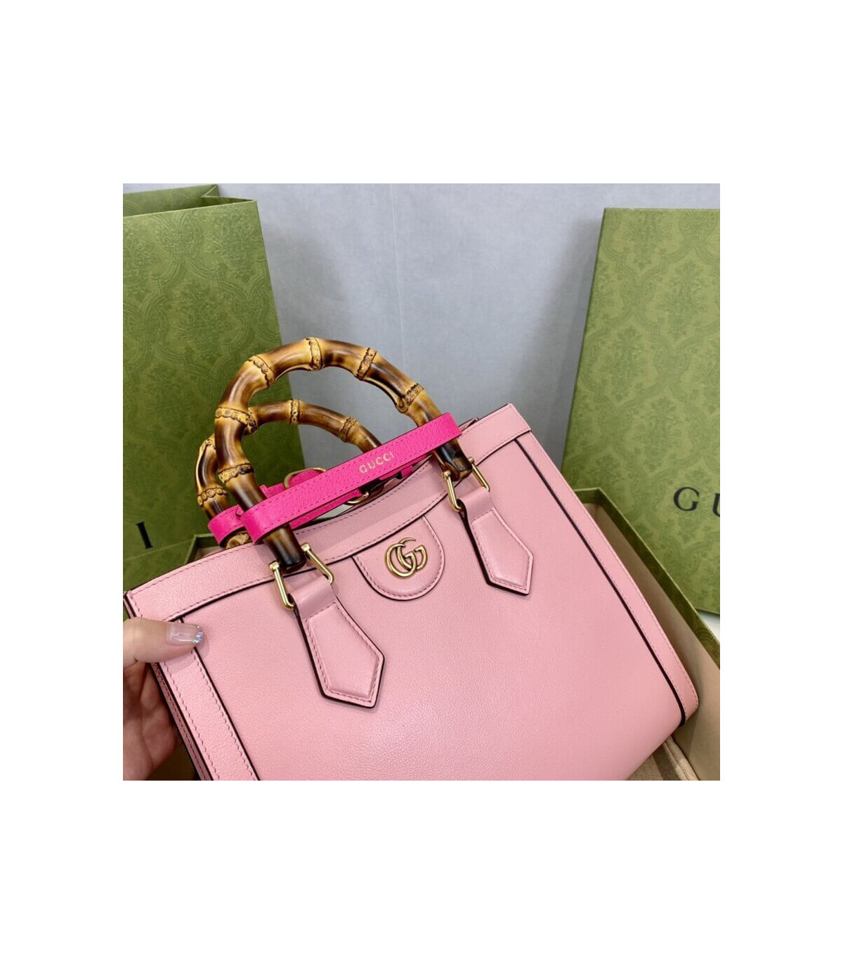 Gucci Diana Small Tote Bag Pink