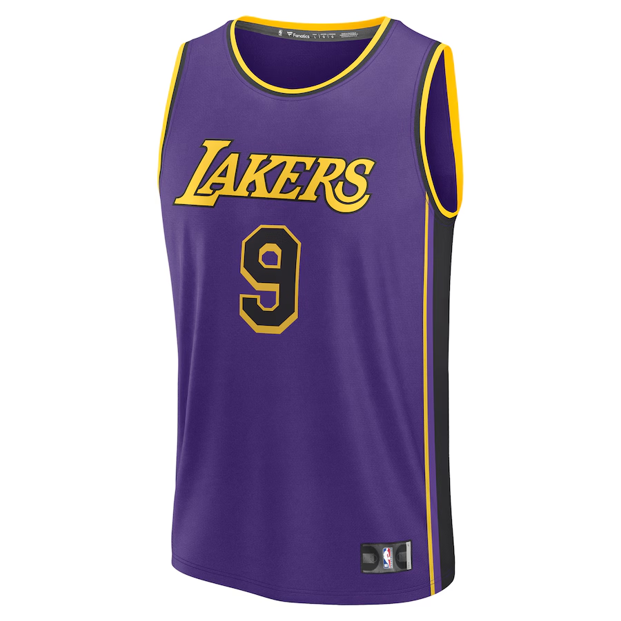 Men's Los Angeles Lakers Bronny James Fanatics Purple Fast Player Jersey - Statement Edition