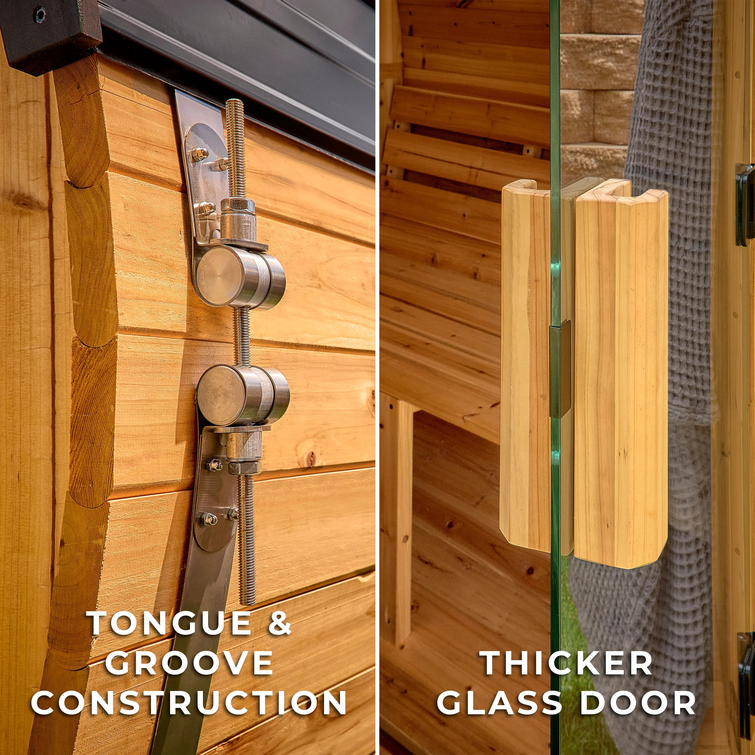 Paxton Outdoor Barrel Sauna with Porch �?2-4 Person