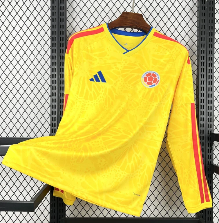 World Cup 2026 Colombia Team Long Sleeves Home Football Jersey