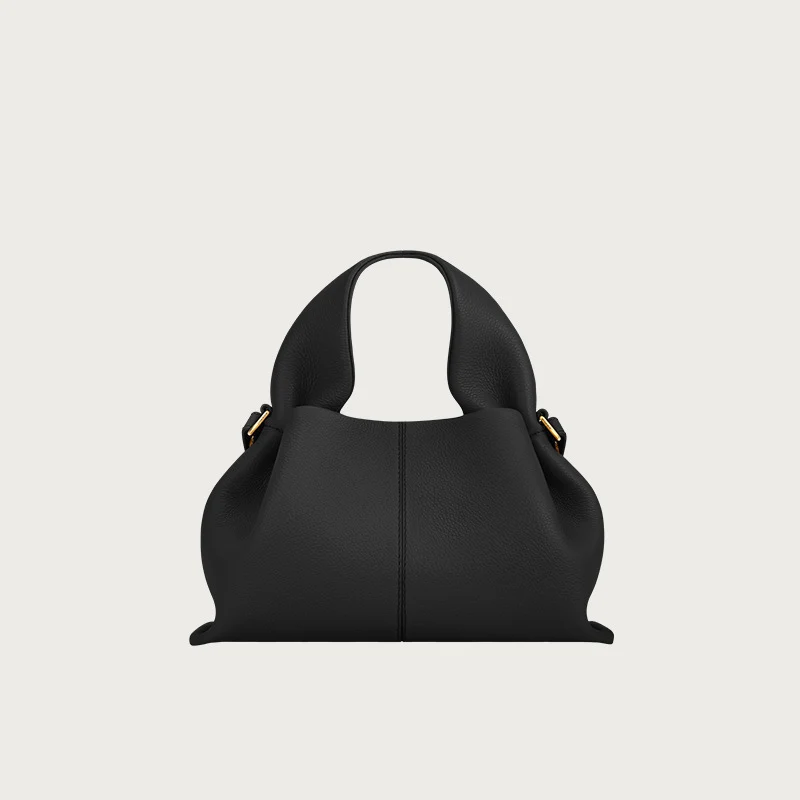 New commuting women's single shoulder cloud bag, niche retro high-end leather single shoulder crossbody bag