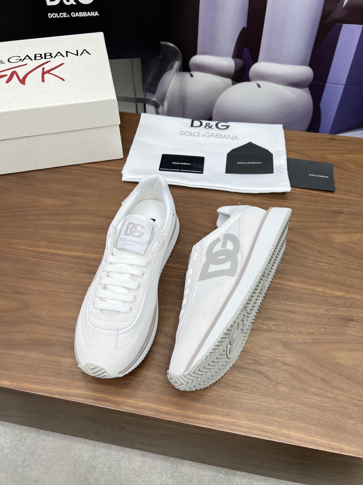 DOLCE & GABBANA Mixed-material DG CUSHION sneakers