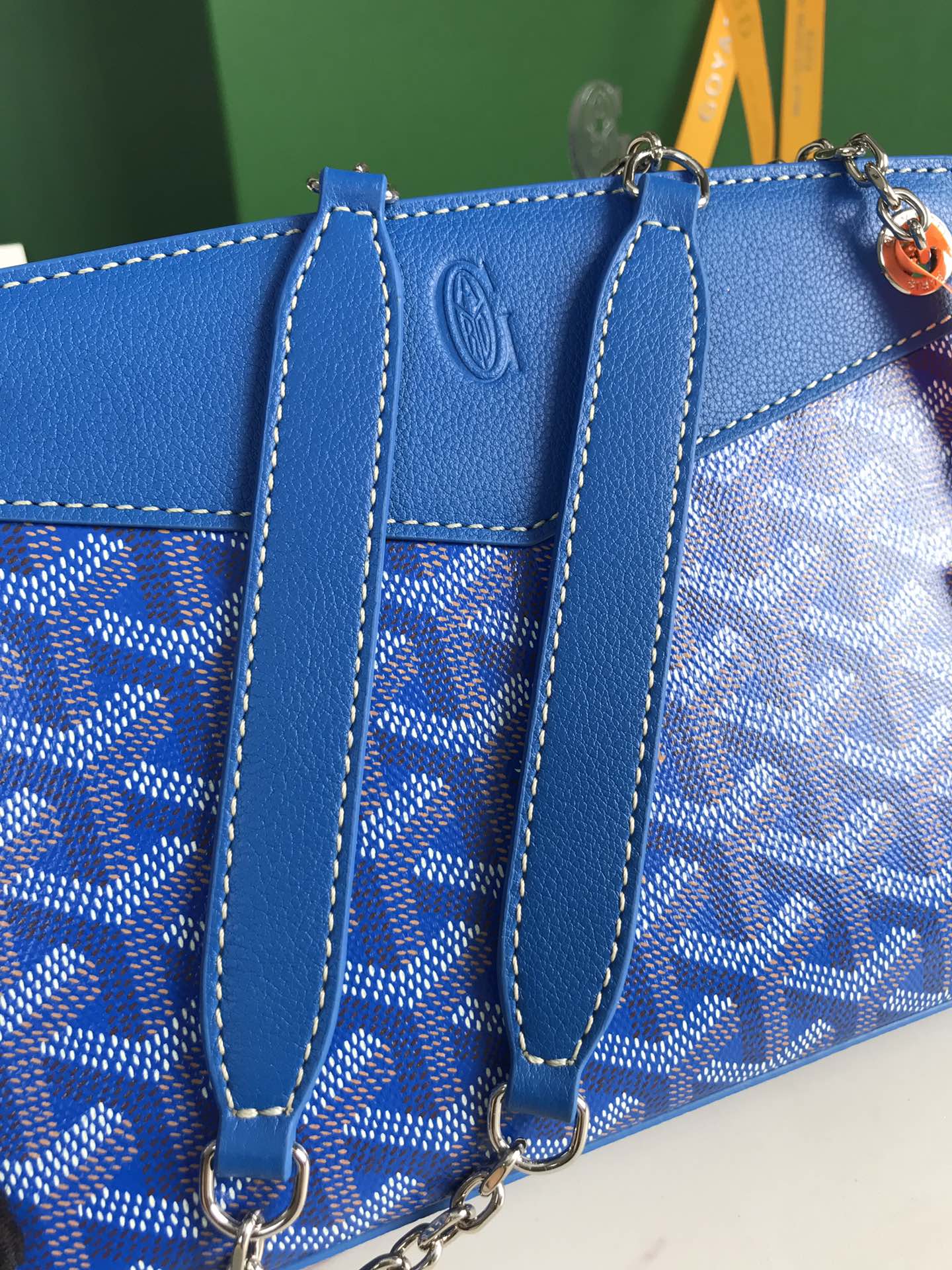 Goyard Rouette Structuré Mini Bag 21 Sapphire Blue Goyardine Canvas And Calfskin