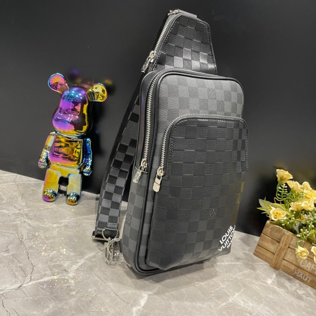 Louis Vuitton Avenue Slingbag 31Cm Black And Grey N40439