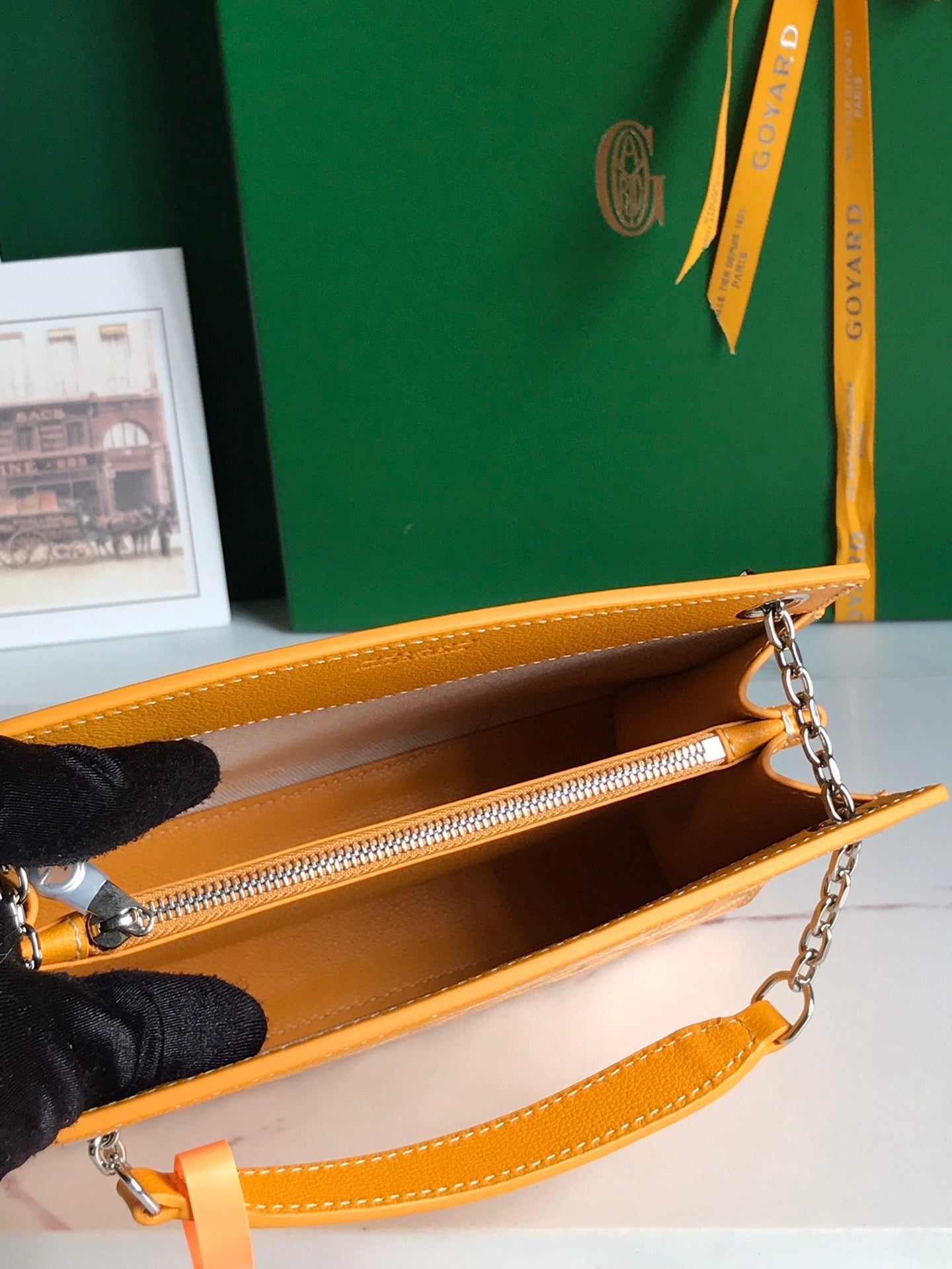 Goyard Rouette Structuré Mini Bag 21 Cm Yellow Goyardine Canvas And Calfskin