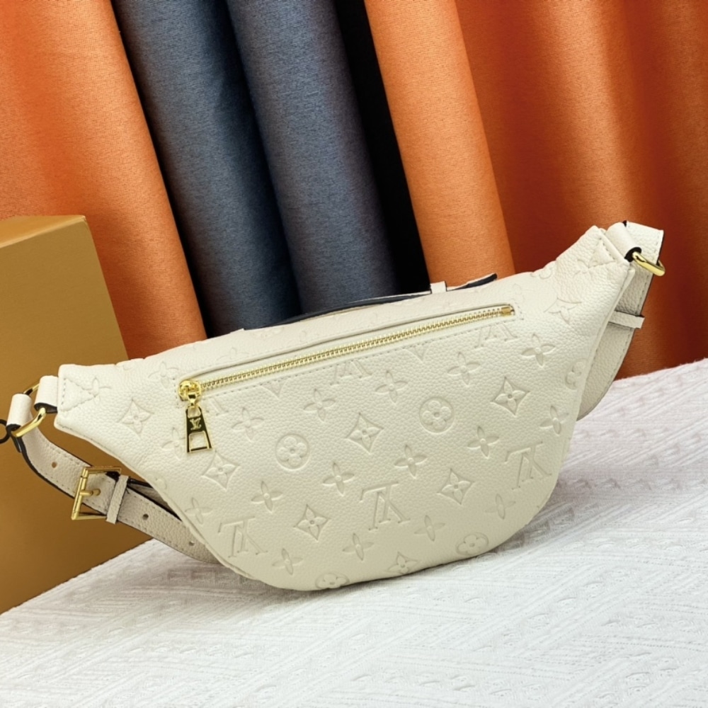 Louis Vuitton Monogram Empreinte Bumbag Creme 37Cm M44836