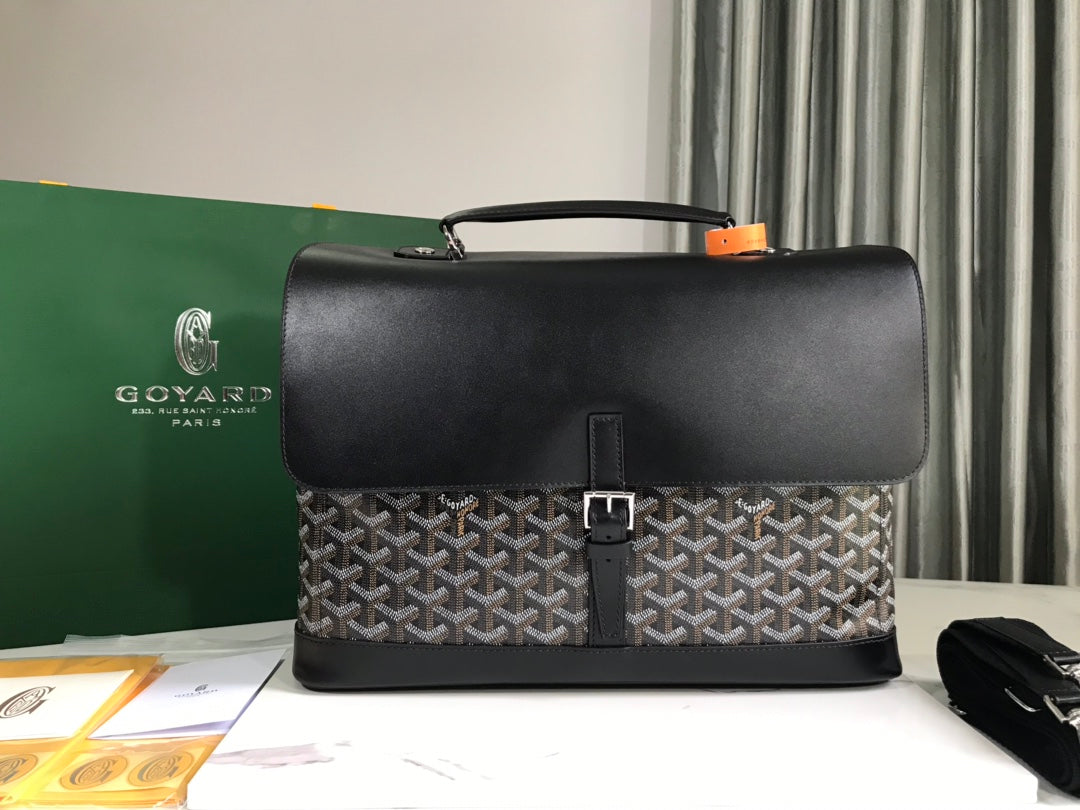Goyard Citadin Bag 38Cm Black Canvas