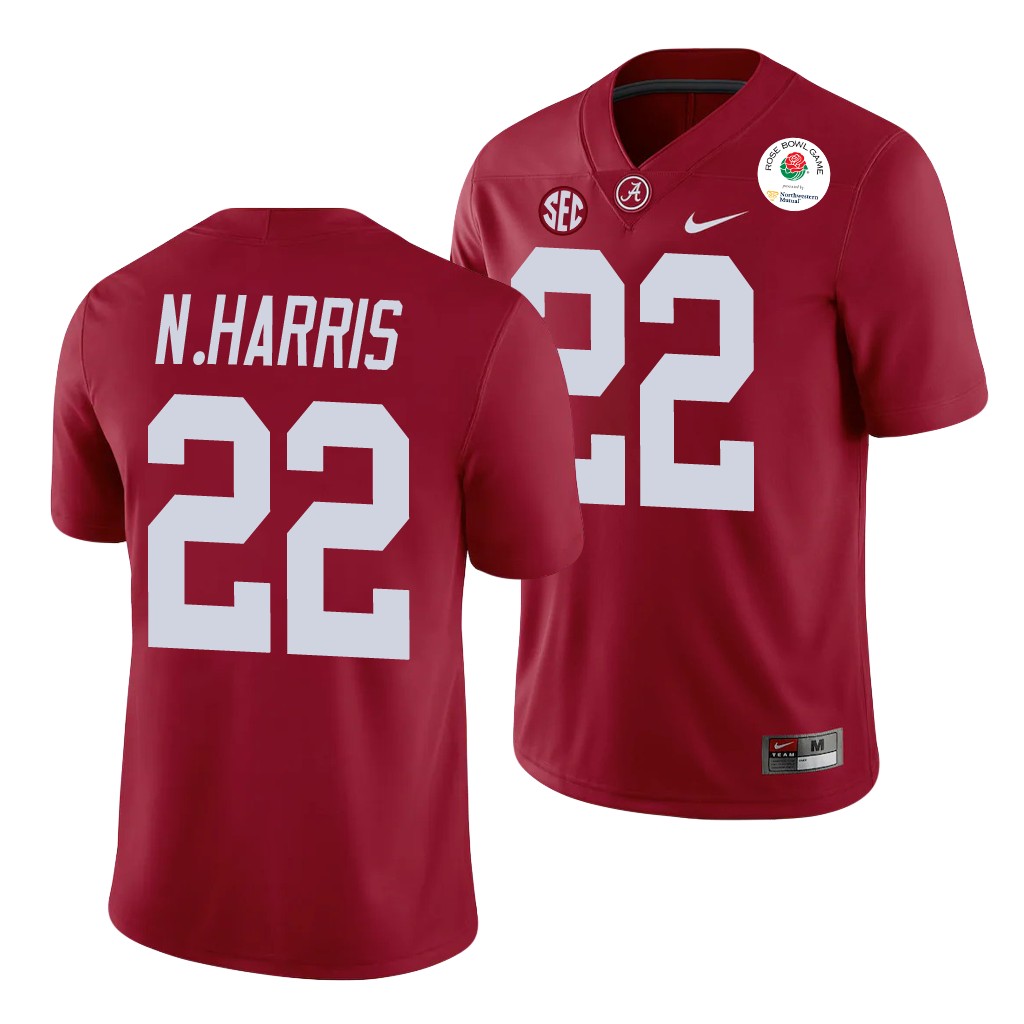 Alabama Crimson Tide Najee Harris 2021 Rose Bowl Crimson College Jersey SEEBC8EW