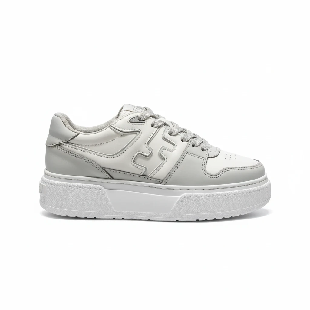 FENDI Match leather platform low-tops sneakers