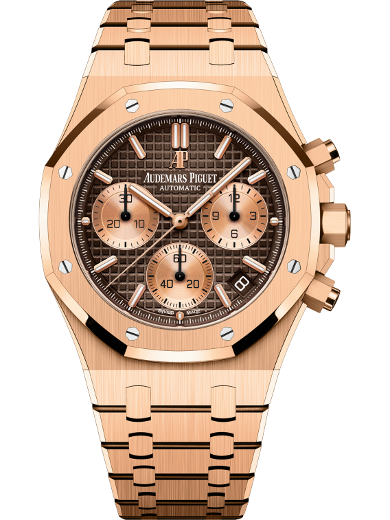 AUDEMARS PIGUET ROYAL OAK Pink Gold Brown Dial CHRONOGRAPH 41mm