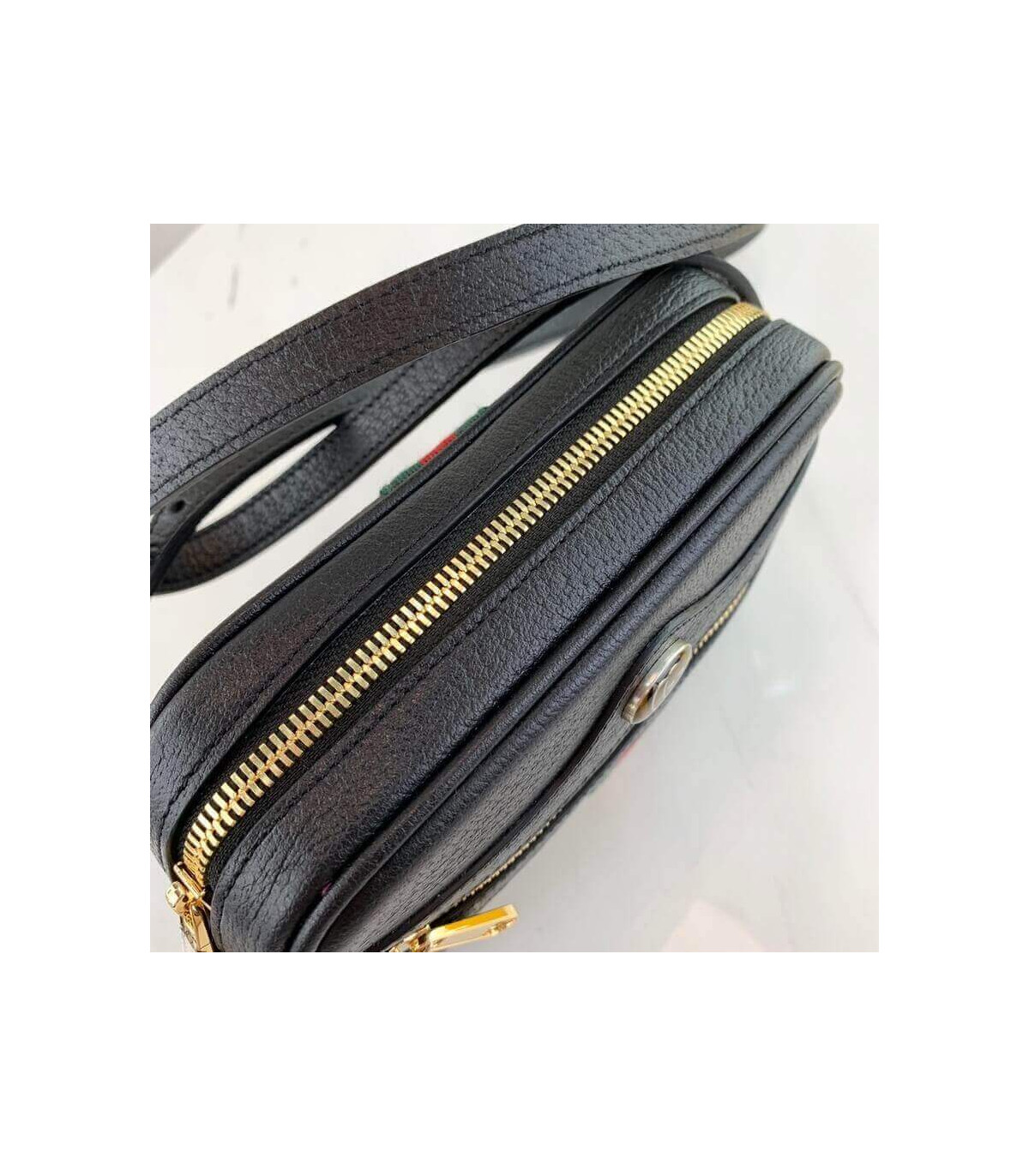Gucci Ophidia Leather Mini Bag Black