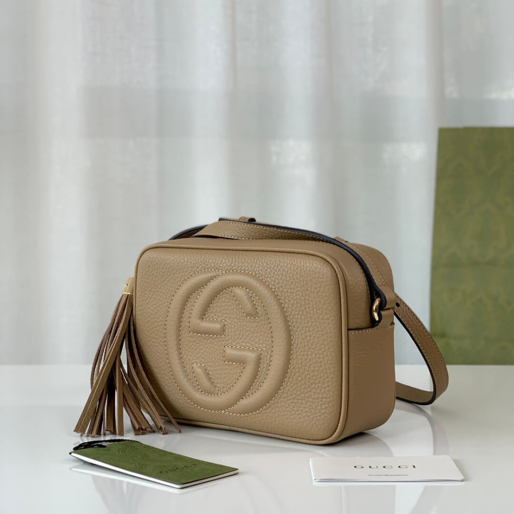 Gucci Soho Small Leather Disco Bag Apricot