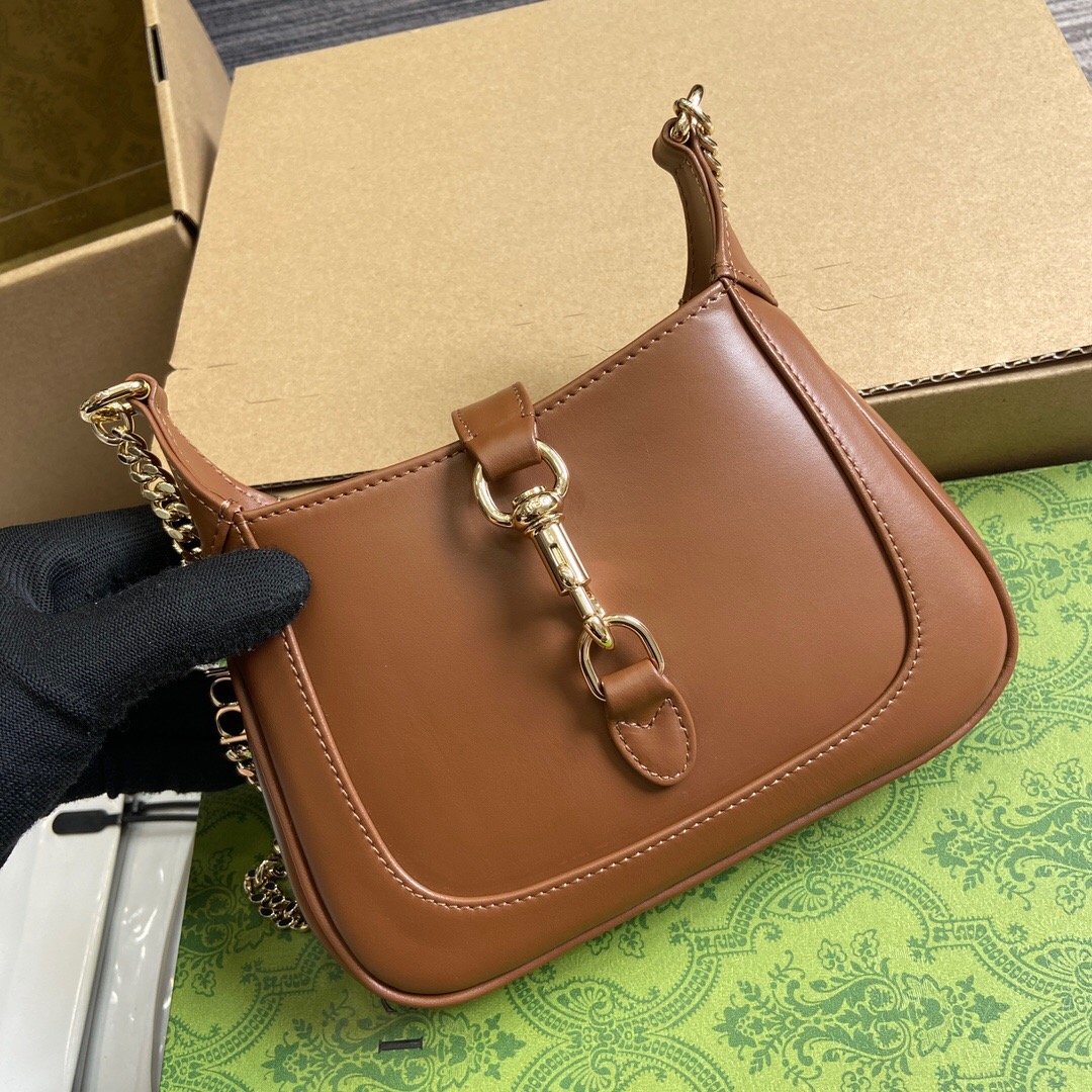 Gucci Jackie 1961 Mini Hobo Bag Brown 19cm