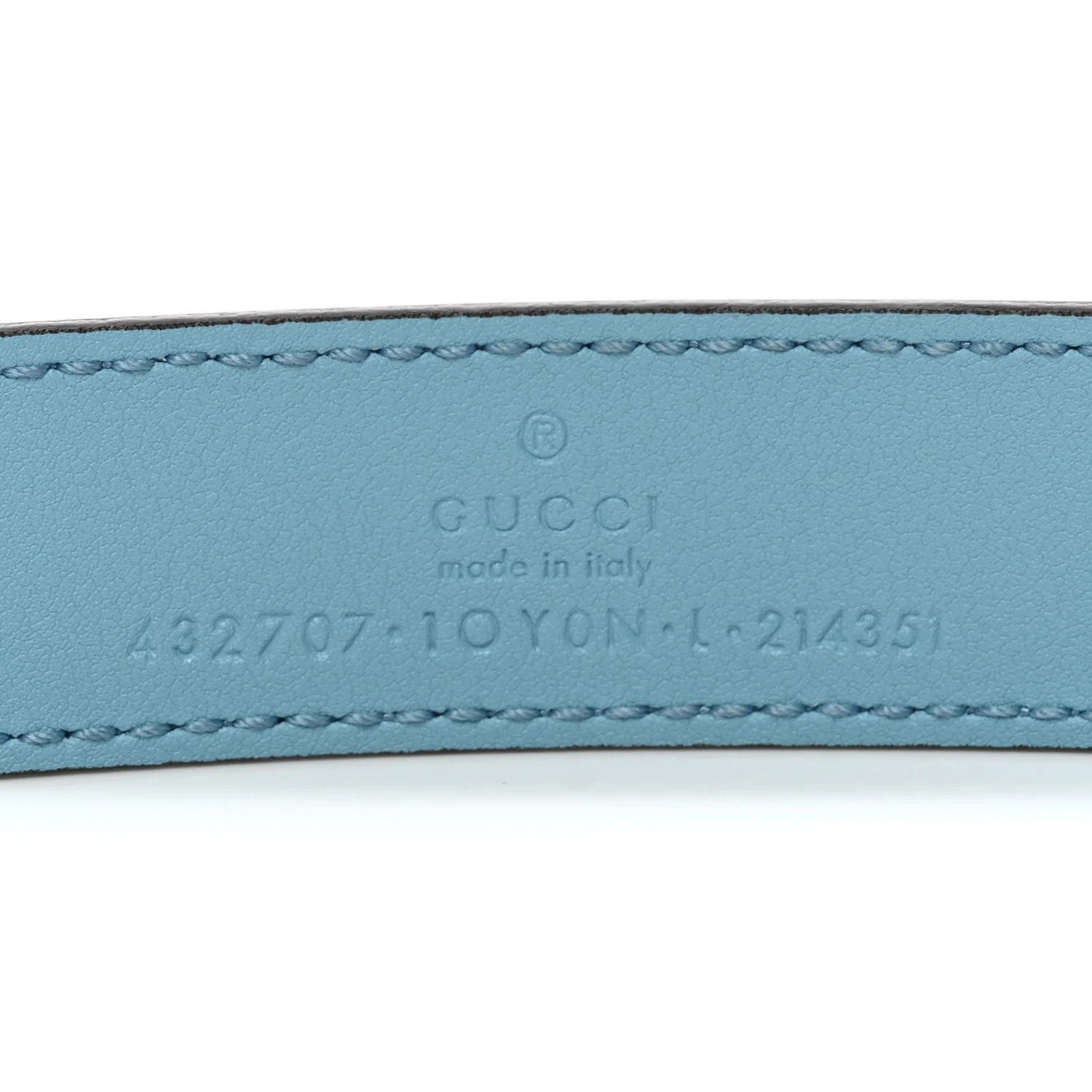 Calfskin Kids Double G Belt L Blue