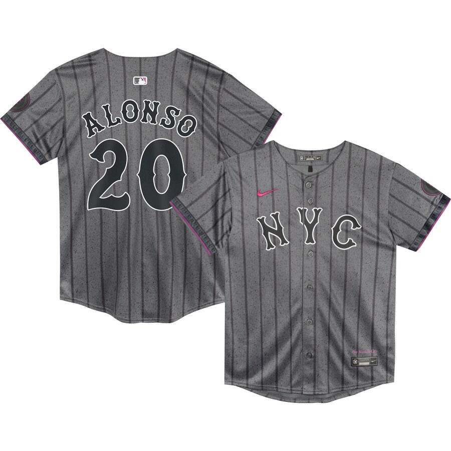 Pete Alonso New York Mets Preschool 2024 City Connect Limited Player Jersey Graphite