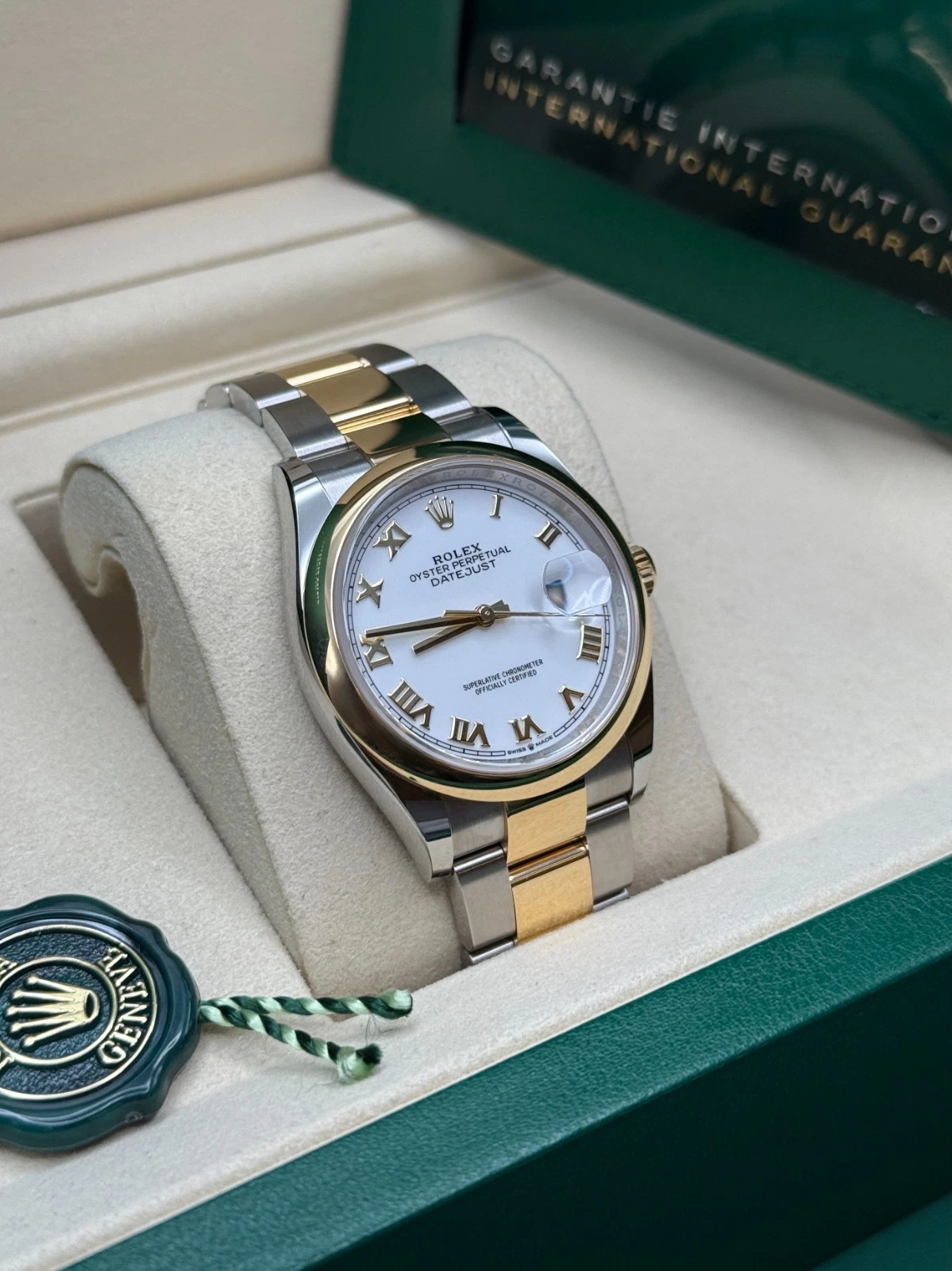 [Superclone] Rolex Datejust 41mm White Dial Yellow Oyster 126303