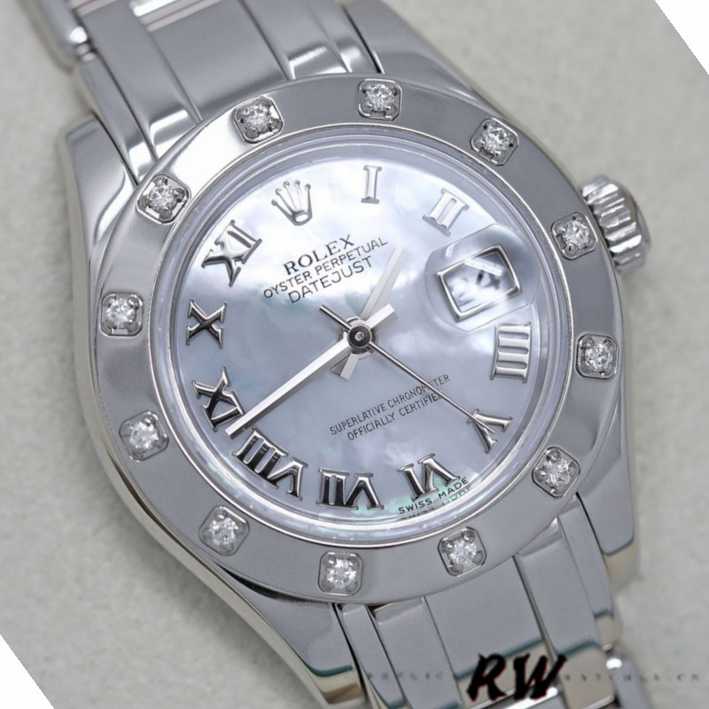 【Super Clone】Rolex Pearlmaster 80319 MOP Roman Dial 29MM Lady Replica Watch